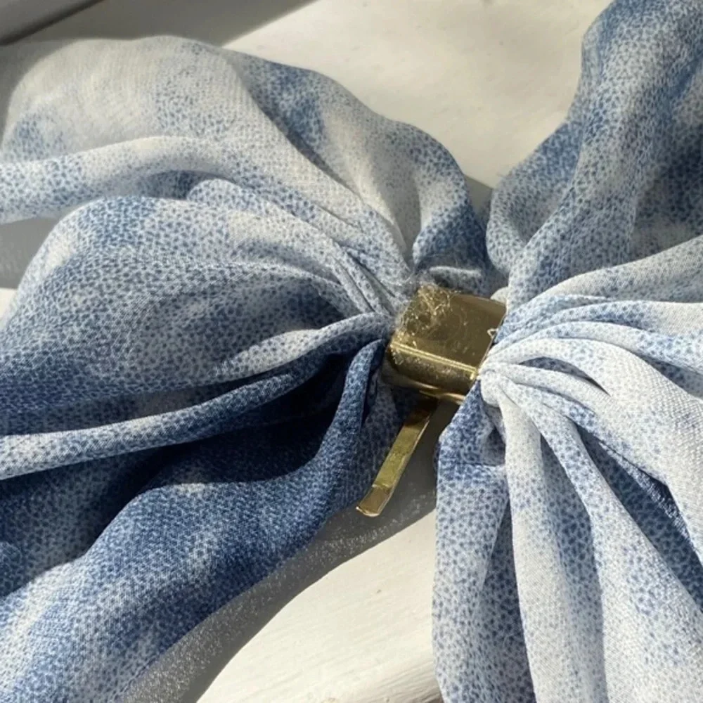 Anthropologie Tie Dye Gauze Hair Bow Clip